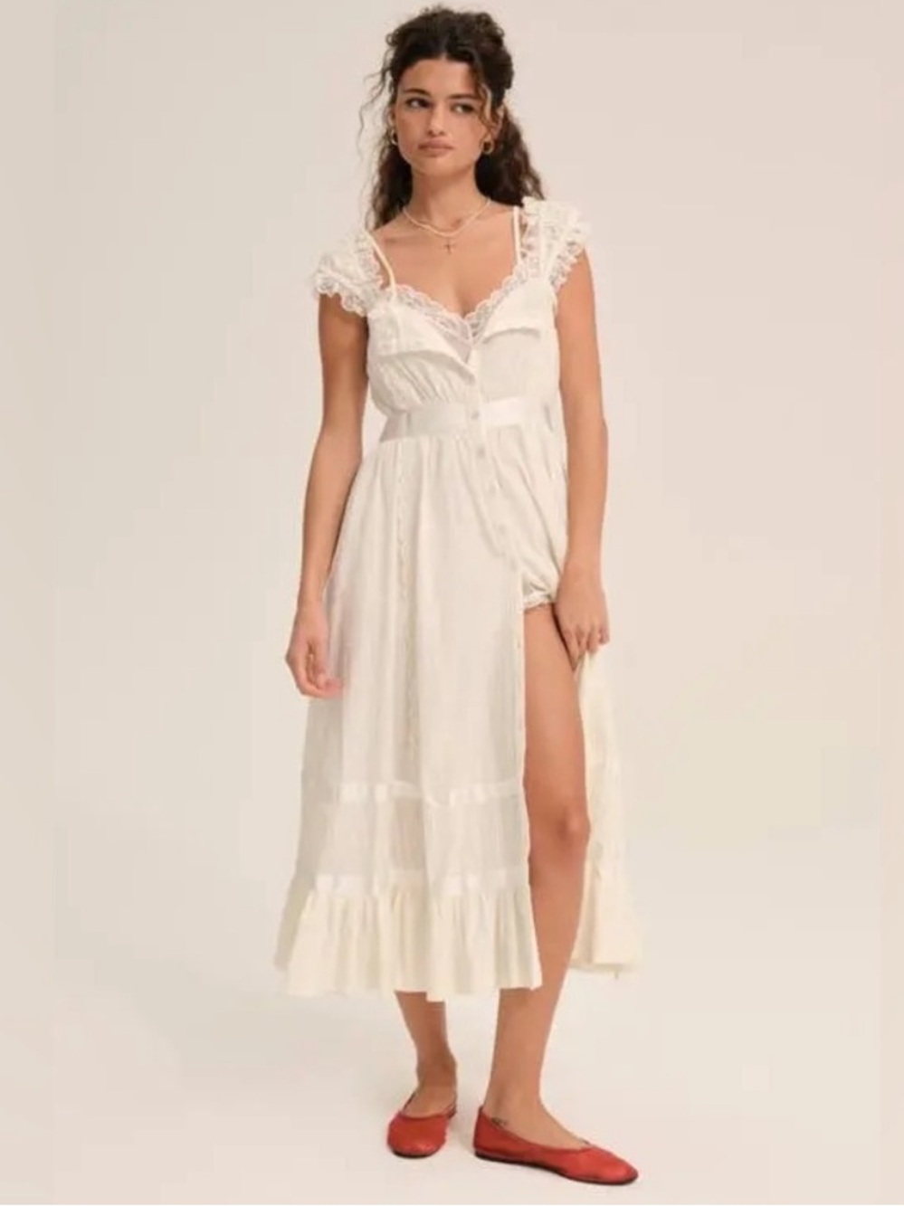 For Love And Lemons Sweet Summer Lace Midi Dress
